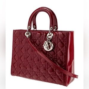 Vintage Large Patent Leather Lady Dior Bag - 2012 collection